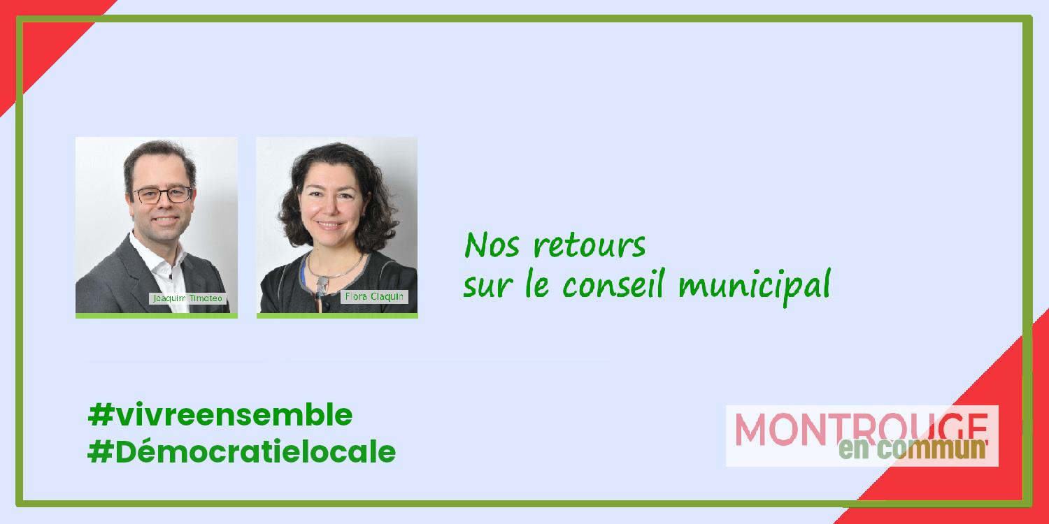 You are currently viewing Conseil municipal – Nos retours sur les décisions prises le 20 octobre 2021