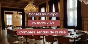 Lire la suite à propos de l’article Comptes-rendus du conseil municipal du 25 mars 2021