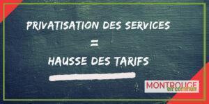 Lire la suite à propos de l’article Privatisation des services = Hausse des tarifs